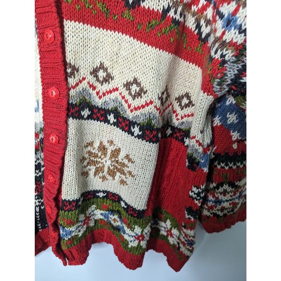 Y2K Fashion Bug Winter Holiday Shawl Collar Cardigan Sweater Plus Size 18 20 - Picture 6 of 10